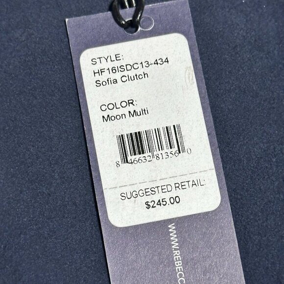 Rebecca Minkoff Navy Women's Love Suede Crossbody With Tassels Purse Bag Clutch - Picture 3 of 16